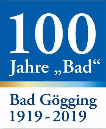 Logo 100 Jahre Bad Gögging  (Grafik: Tourismusbüro Bad Gögging)