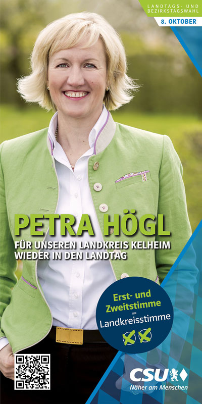 Wahlwerbung der CSU-Landtagskandidatin Petra Högl
