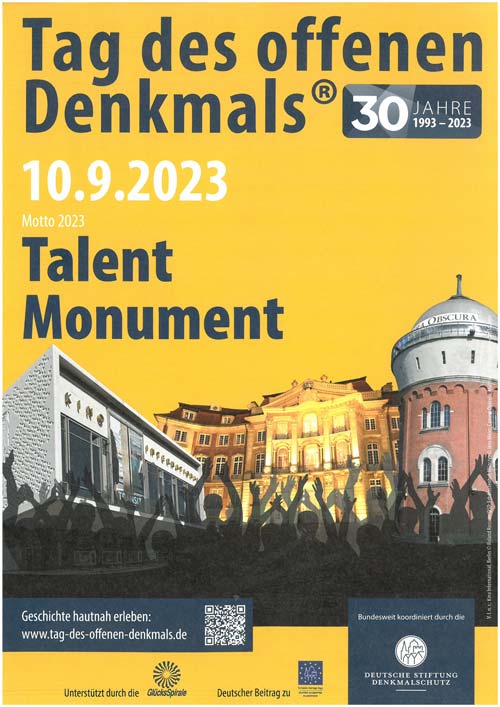 Plakat Flyer zum "Tag des offenen Denkmals" (Foto/Grafik: Deutsche Stiftung Denkmalschutz)