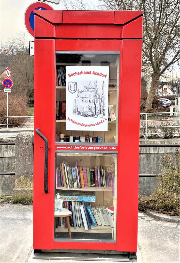 Das Bücherhäusl des Bürgervereins Achdorf - aufgestellt für die Achdorfer Bürger - (Foto: Bürgerverein Achdorf)