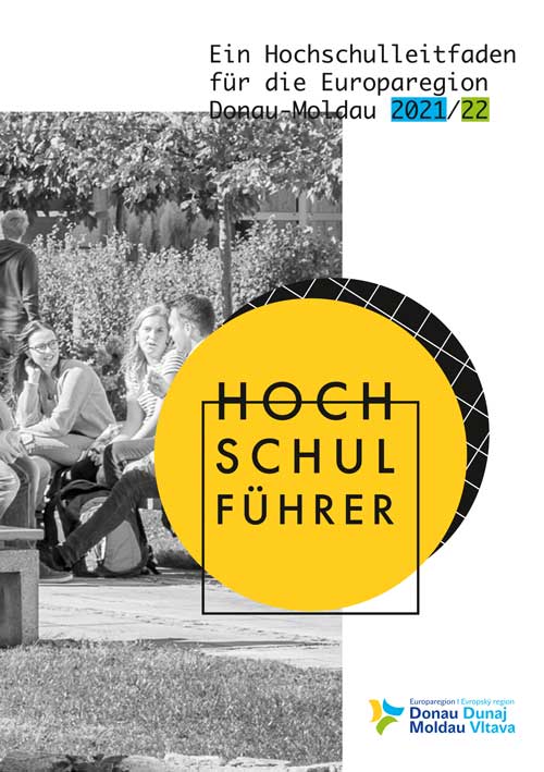 Coverseite des neuen Hochschulführers (Foto/Grafik: Europaregion Donau-Moldau)
