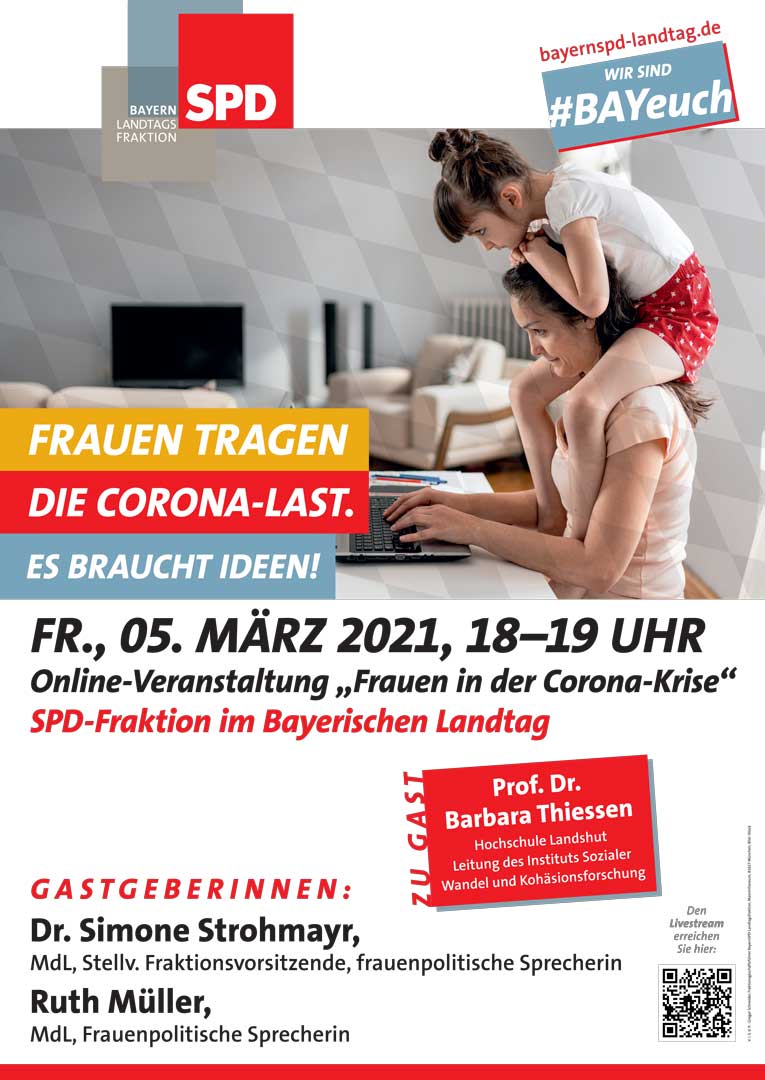 A0 Plakat Frauen und Corona (SPD-Niederbayern)
