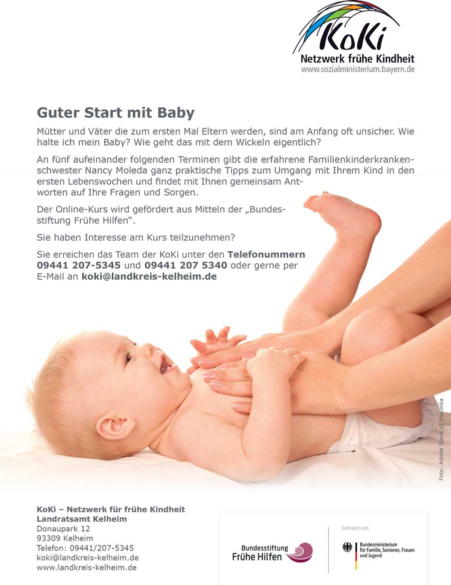 Flyer Guter Start mit Baby 2 (Foto/Grafik: Landratsamt Kelheim)