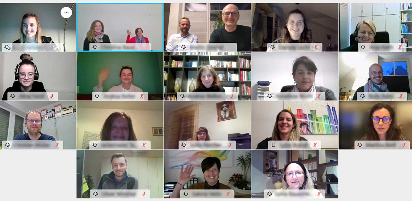 Der Screenshot zeigt Teilnehmer der Seminarreihe; (Foto: Christina Bauer)