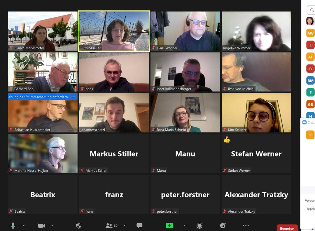 Screenshot von Teilnehmern der Online-Veranstaltung (Screenshot: SPD-Niederbayern)
