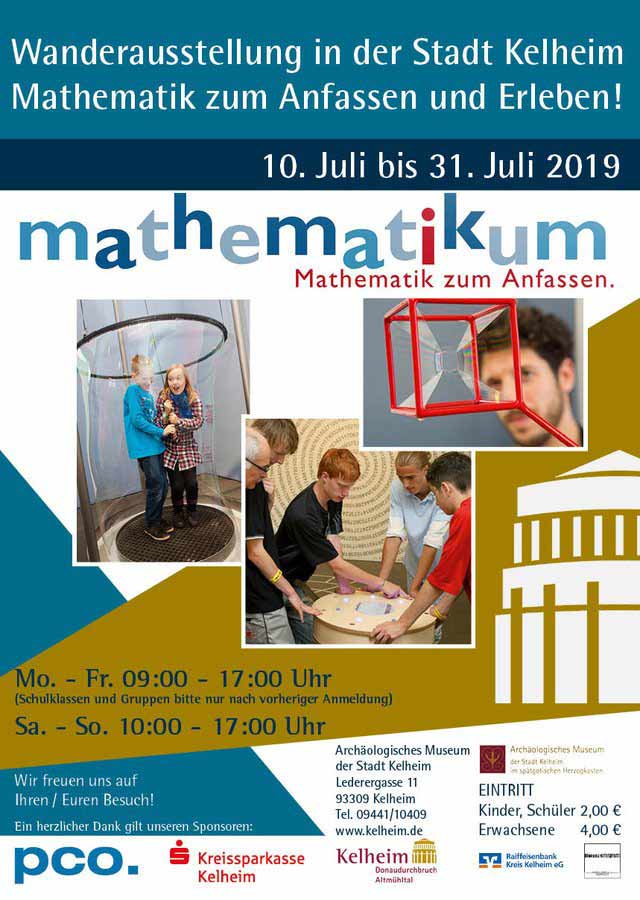 Plakat Mathematikum Kelheim (Grafik: Stadt Kelheim)