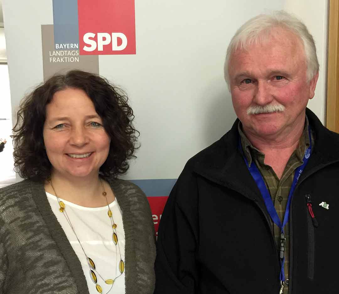 v.l.: SPD-Landtagsabgeordnete Ruth Müller und Landesvorsitzender AbL Josef Schmid (Foto: SPD-Niederbayern)