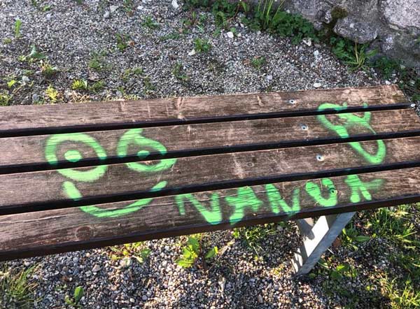 Vandalismus am Schulgelände (Foto: Marktgemeinde Bad Abbach)
