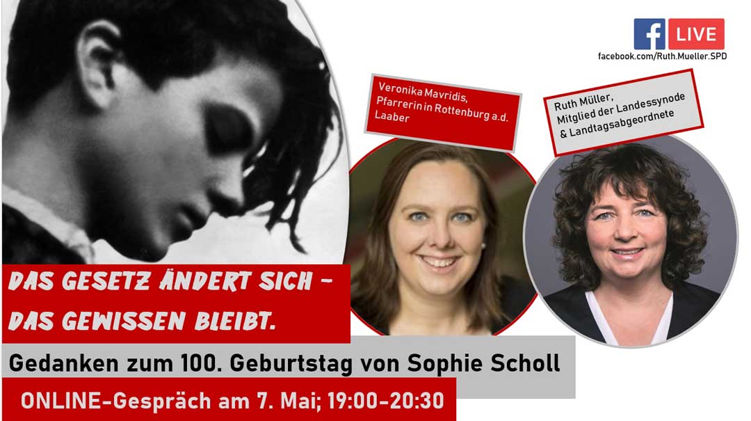  Banner Sophie Scholl (Foto/Grafik: SPD-Niederbayern)