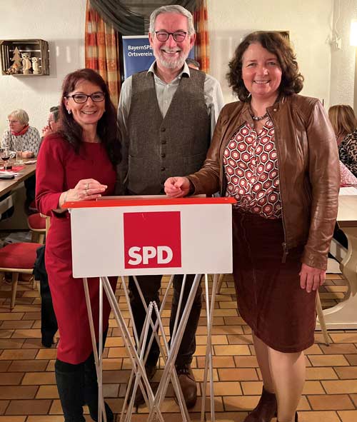v.l.: Anja König, Joachim Czichon, MdL Ruth Müller (Foto: SPD-Niederbayern)