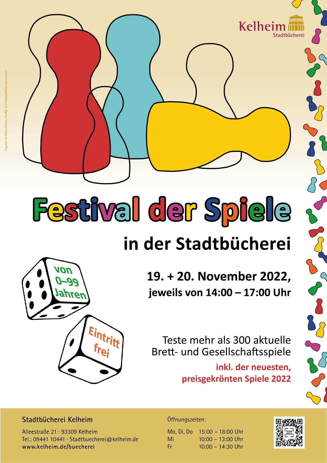 Buecherei Plakat Festival der Spiele2022 (Grafik: Stadt Kelheim)