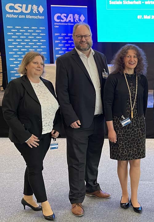 v.l.: Birgit Baumann Beisitz, Armin Betz Schatzmeister, Anita Mayer stellvertretende Vorsitzende (Foto: CSA Kelheim/A. Betz)