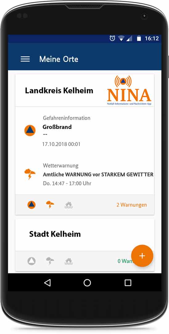NINA Kelheim, die Warn-App (Foto: Marcus Dörner/Landratsamt Kelheim)