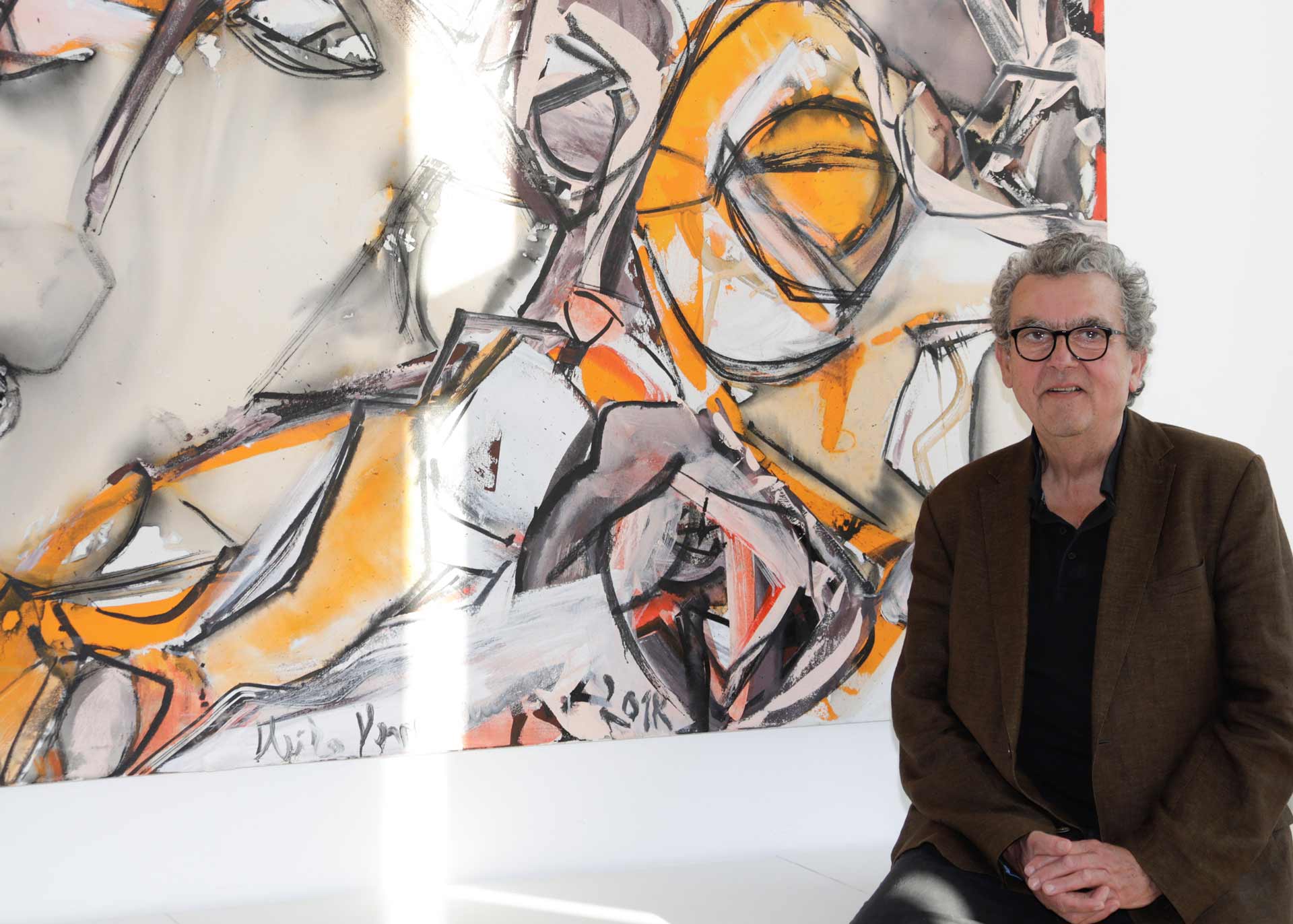 Heiko Herrmann erschafft seit über 40 Jahren abstrakte Malereien und Plastiken mit dem Ziel die „innere Mechanik der Welt“ darzustellen. (Foto: Foto Graggo)