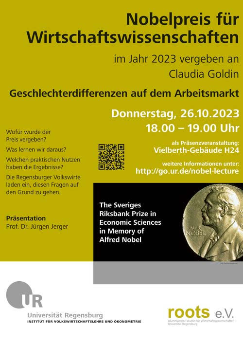 Nobel Plakat 2023 (Foto/Grafik: Universität Regensburg)